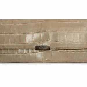 Furla Beige Croc-Embossed wallet